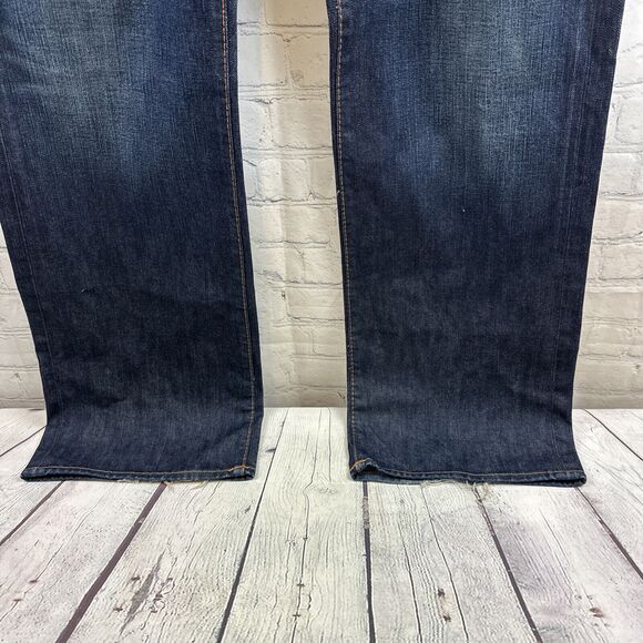 VTG Y2K True Religion Button Fly‎ Bootcut Woman’s Denim Jeans Leather Patch 36 - Picture 4 of 14